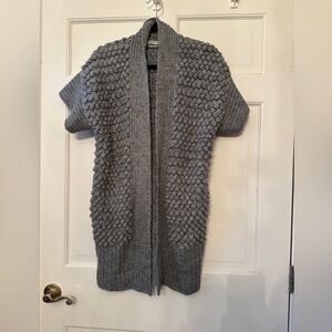 Hazel Gray Popcorn Knit Women's Cardigan Sweater